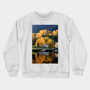 Autumn Trees Flam Aurlandsfjord Norway Crewneck Sweatshirt